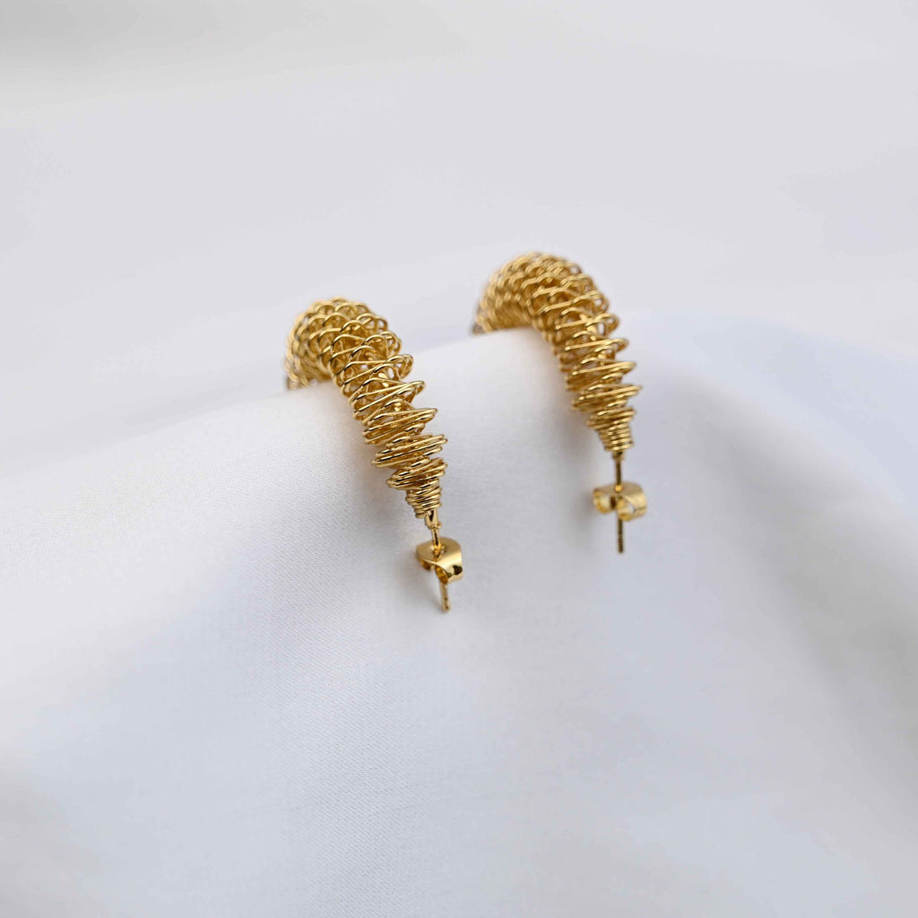 Spring hoops in gold