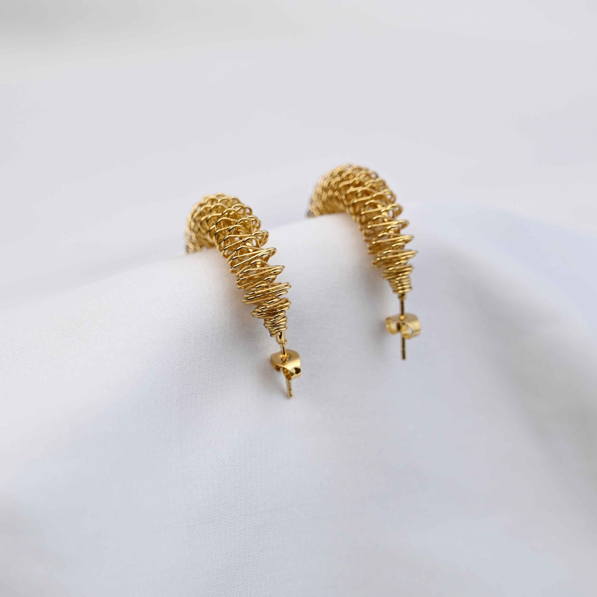 Spring hoops in gold