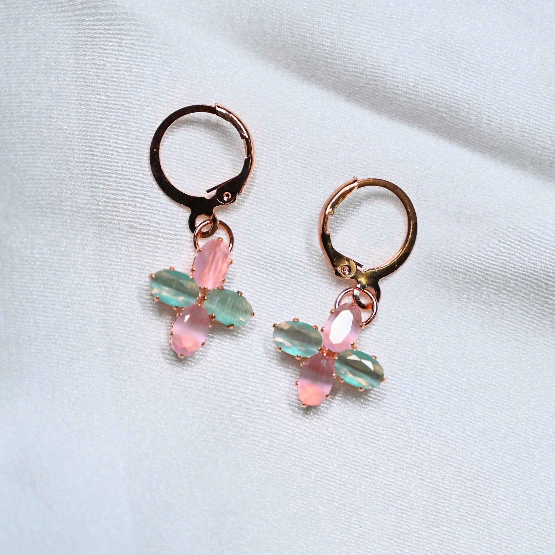 Rosegold leaf earrings
