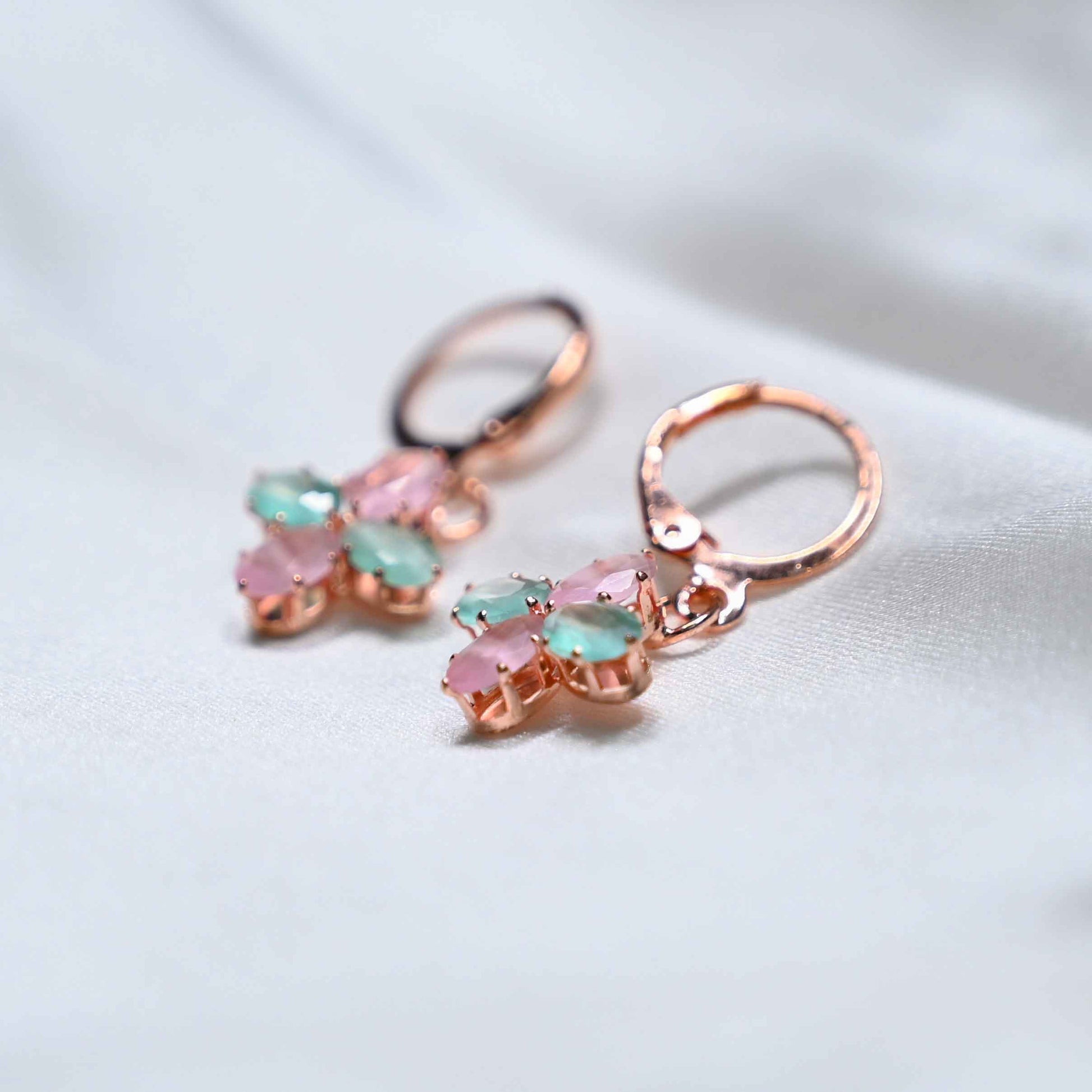 Rosegold leaf earrings