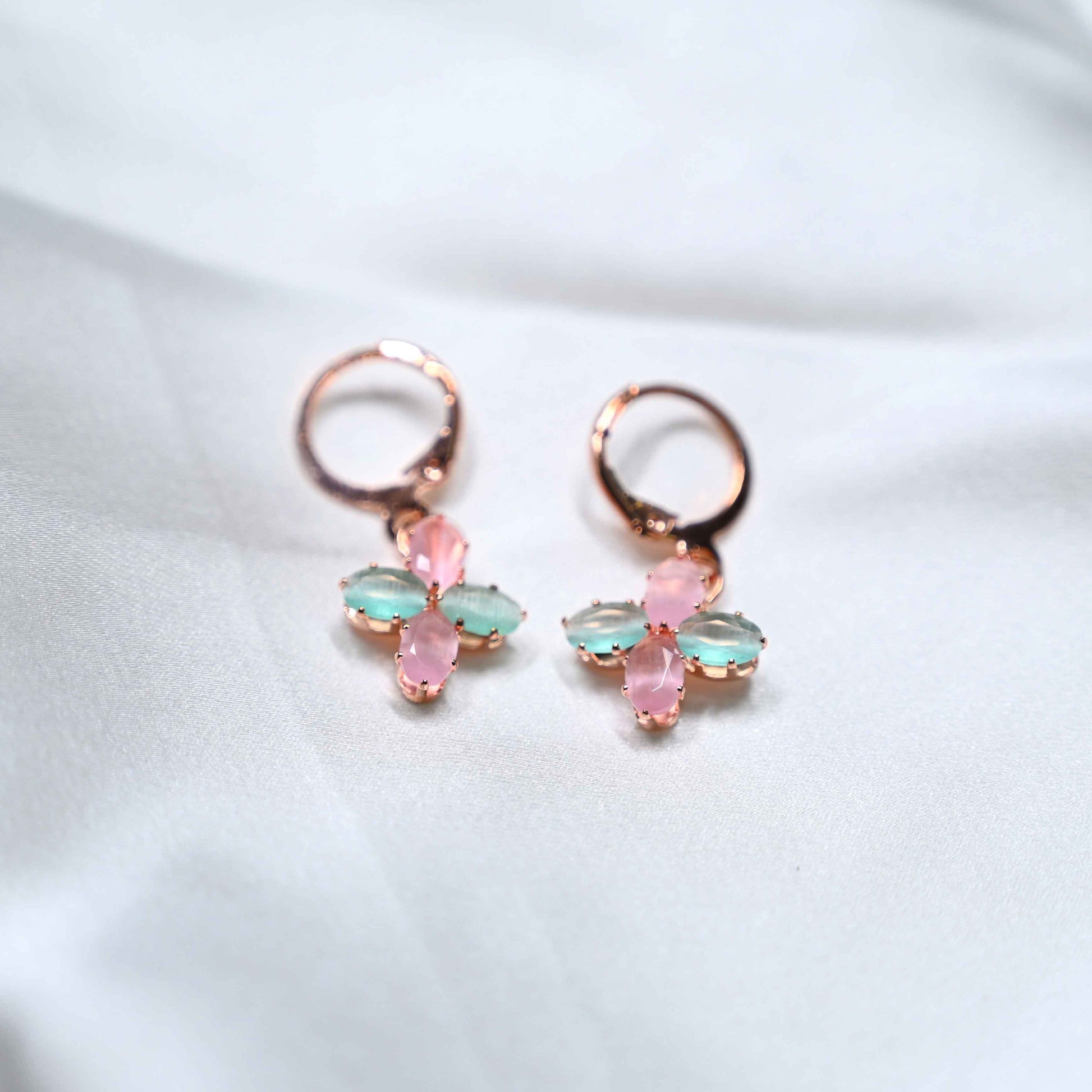 Rosegold leaf earrings