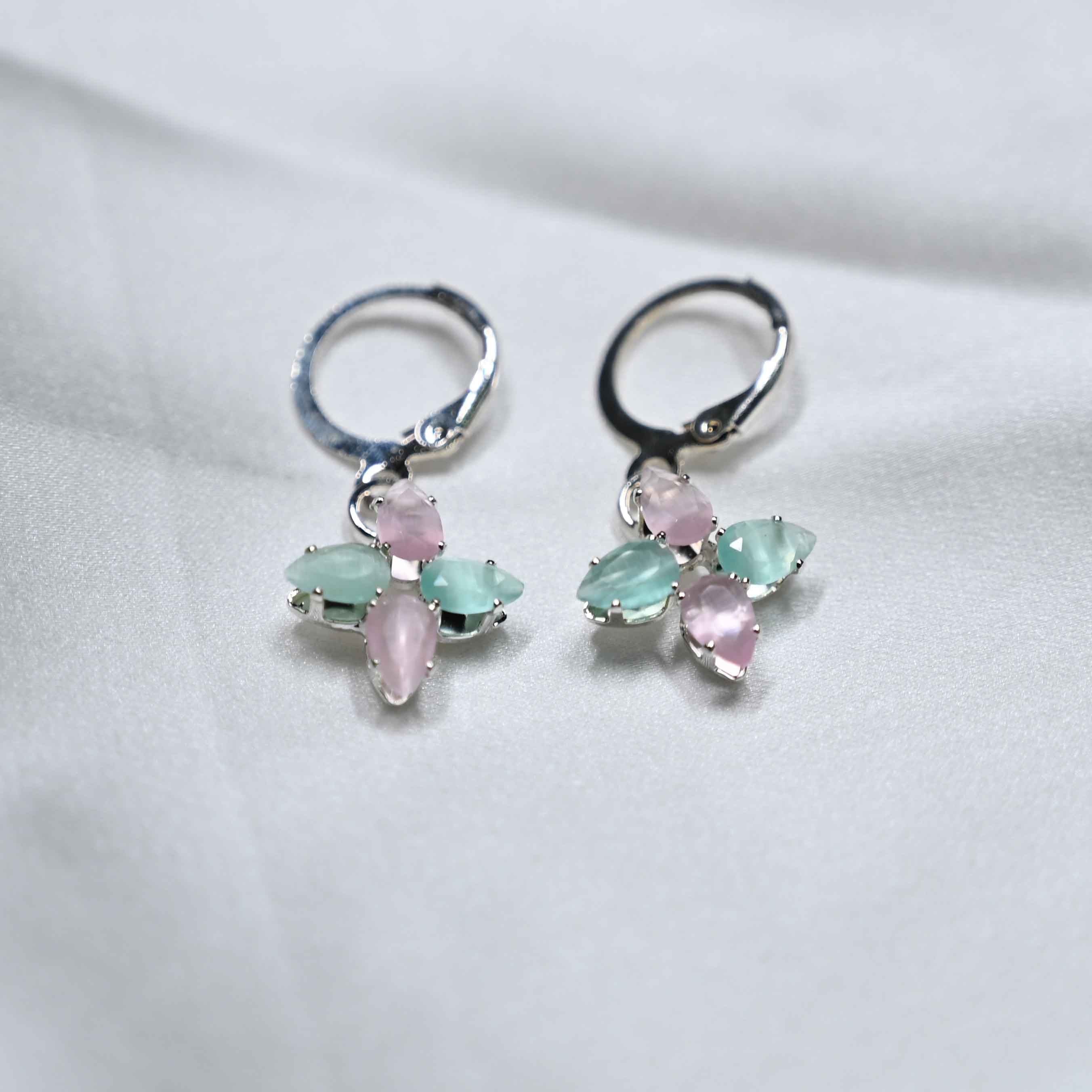 Silver leaf earrings