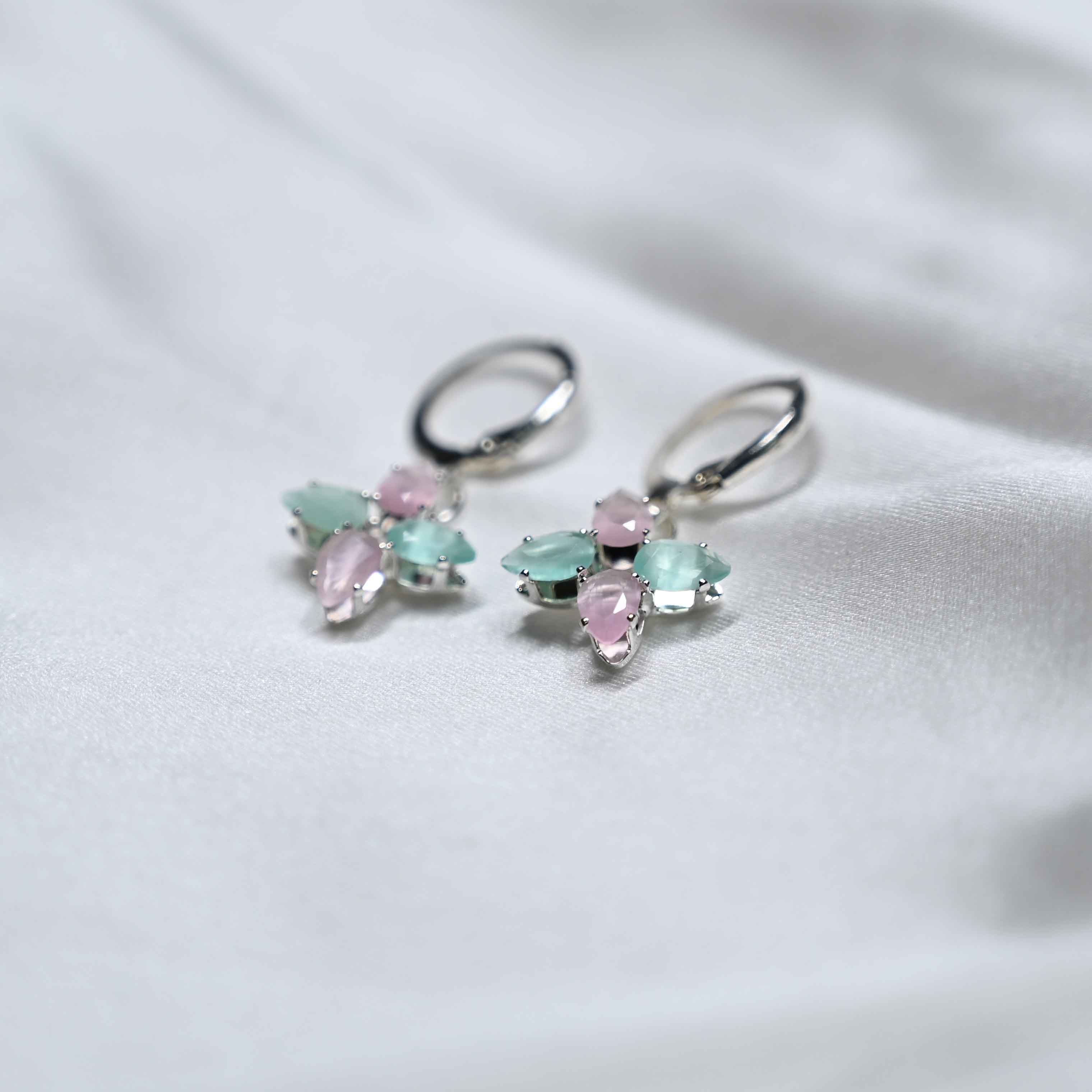 Silver leaf earrings