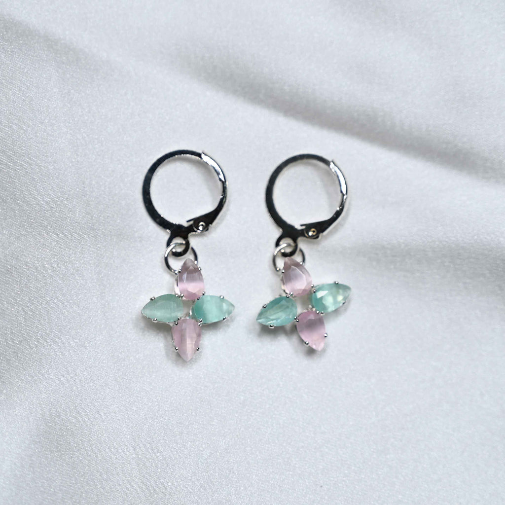 Silver leaf earrings