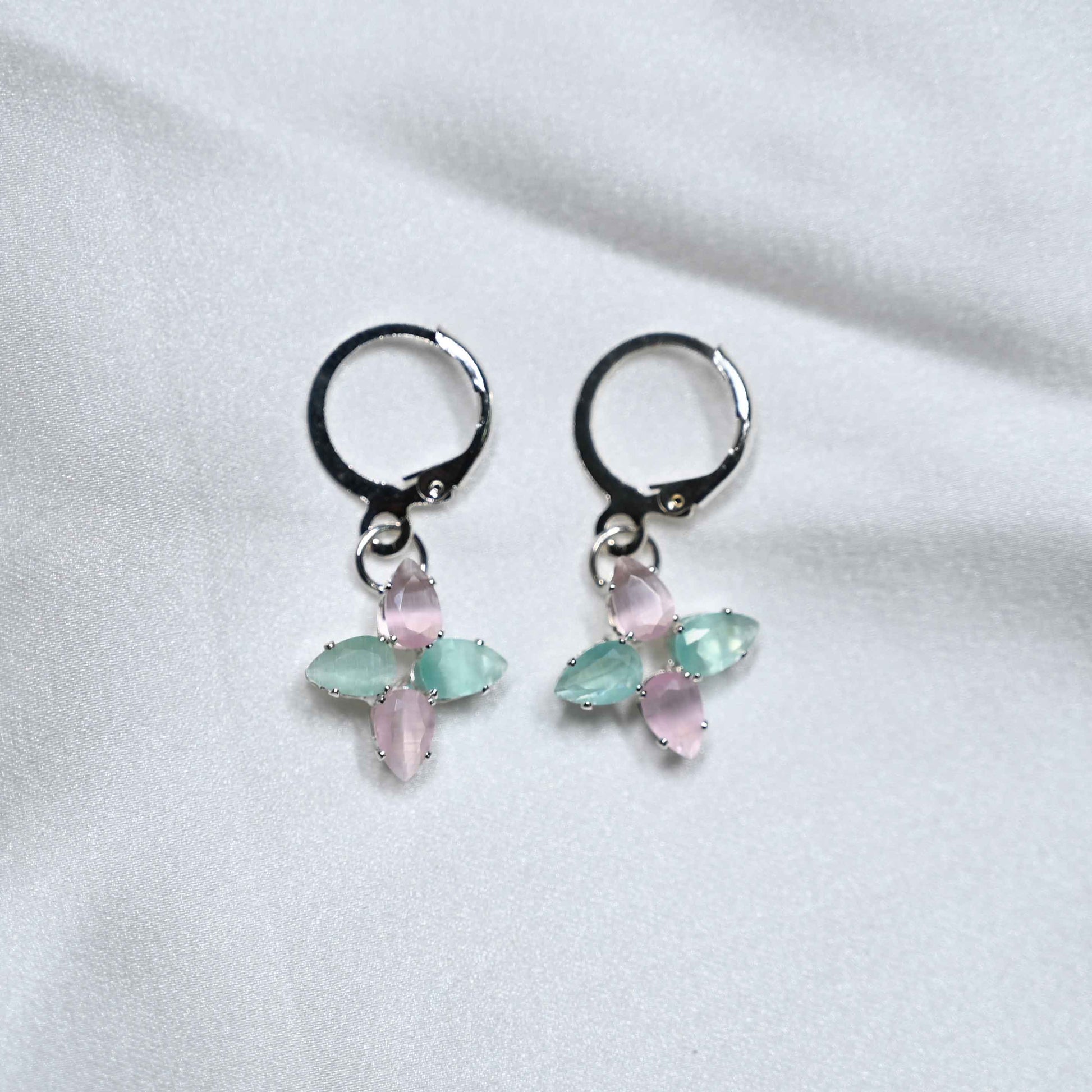 Silver leaf earrings