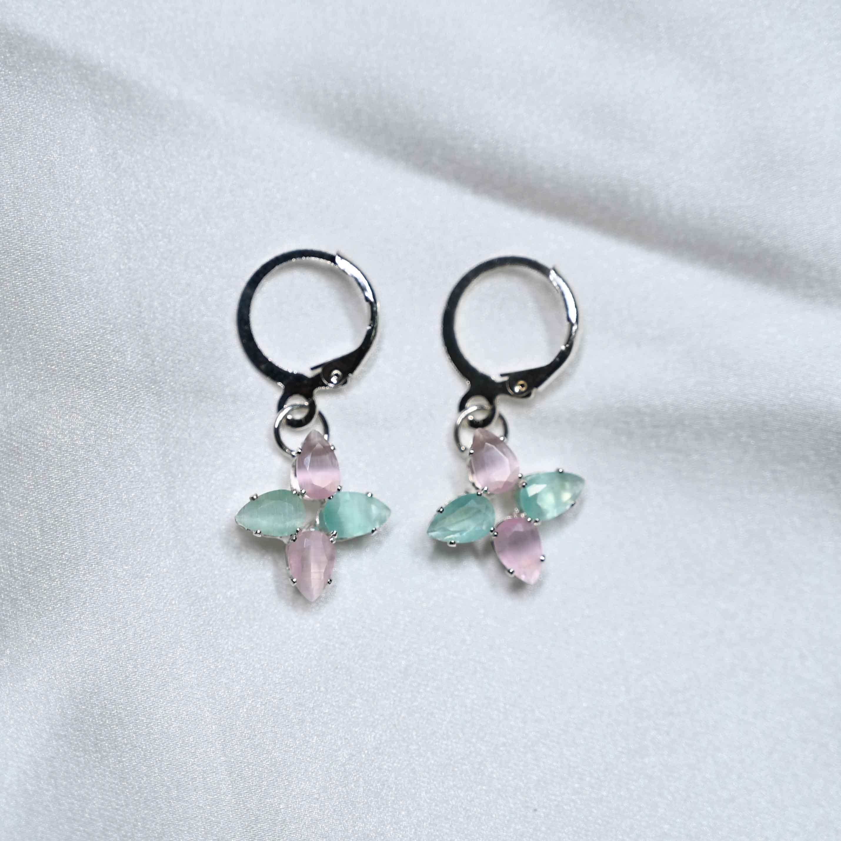 Silver leaf earrings