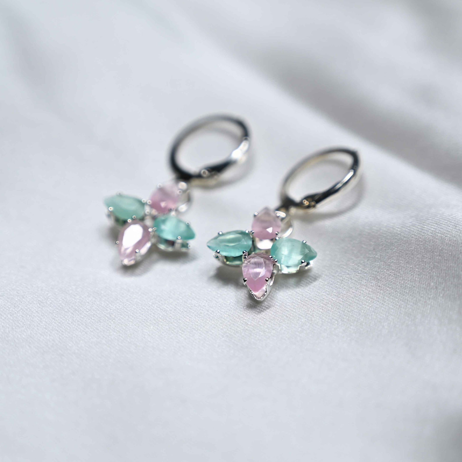 Silver leaf earrings
