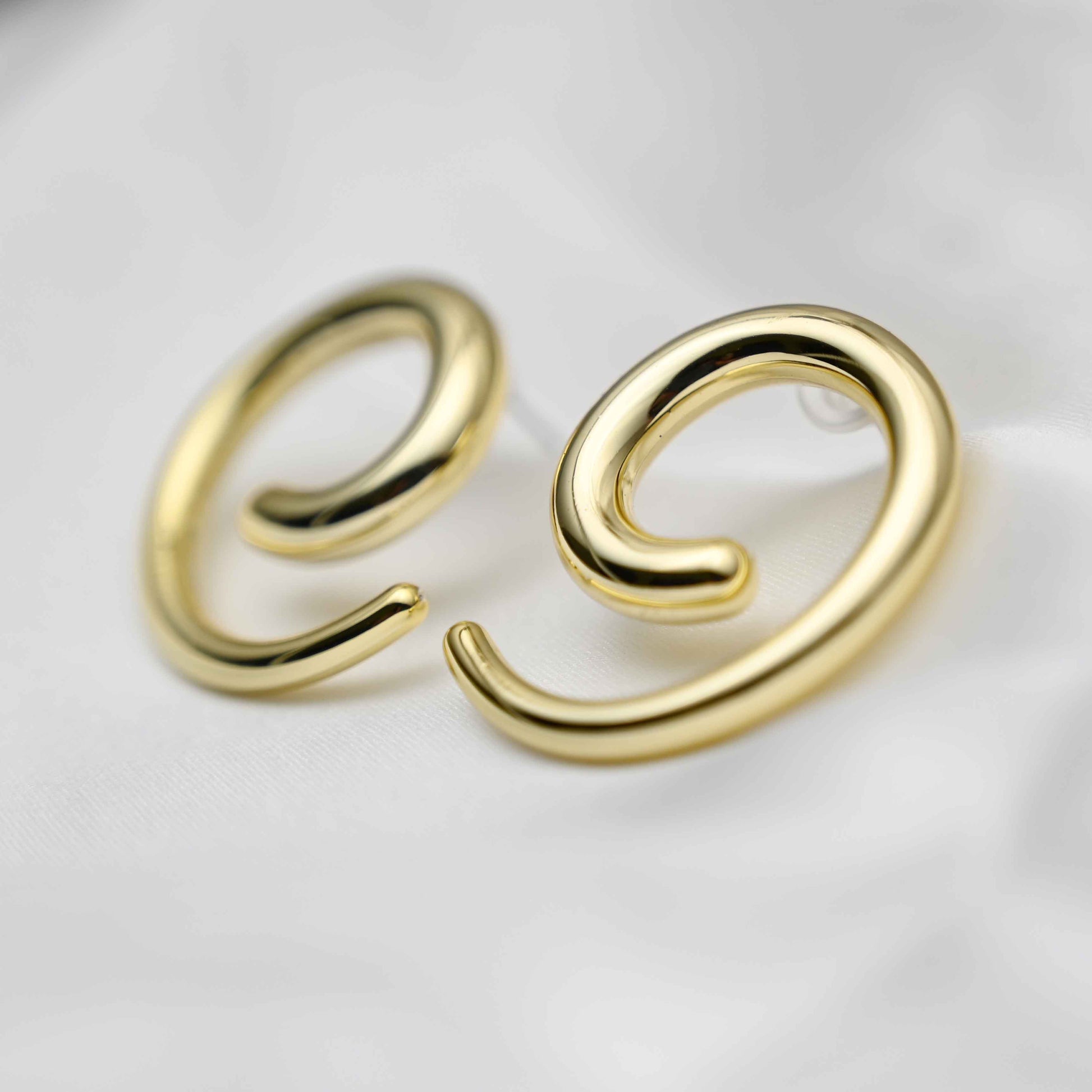 golden spiral earring