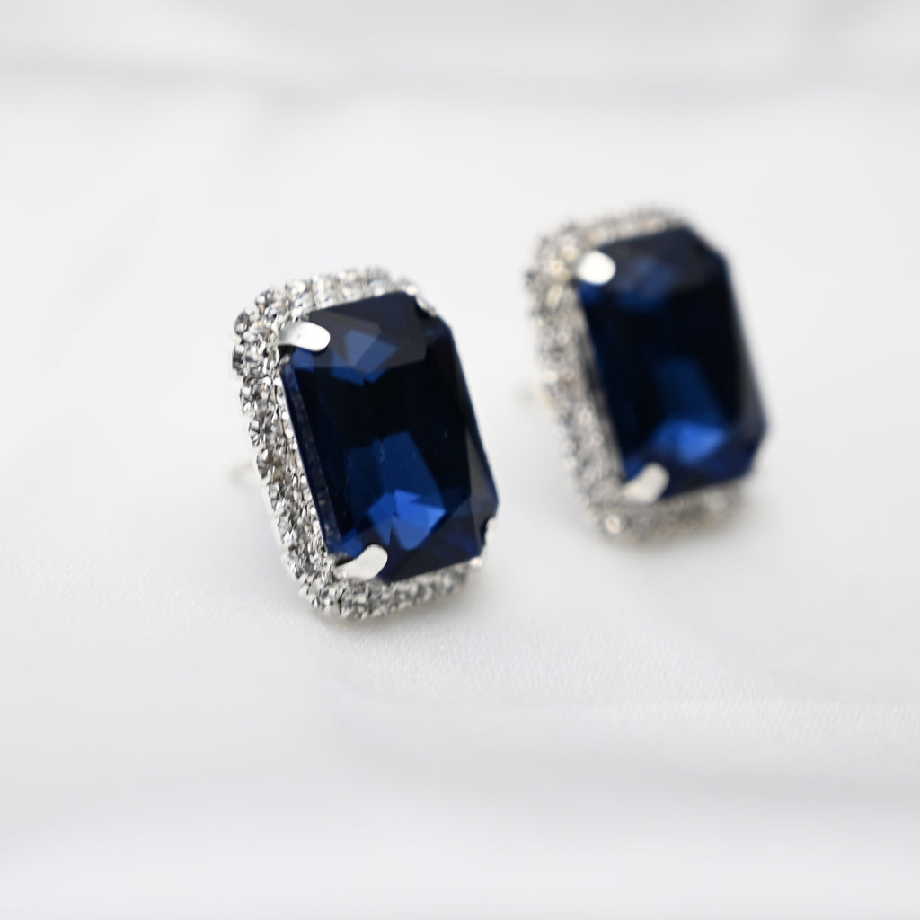 Deep blue royalty earrings
