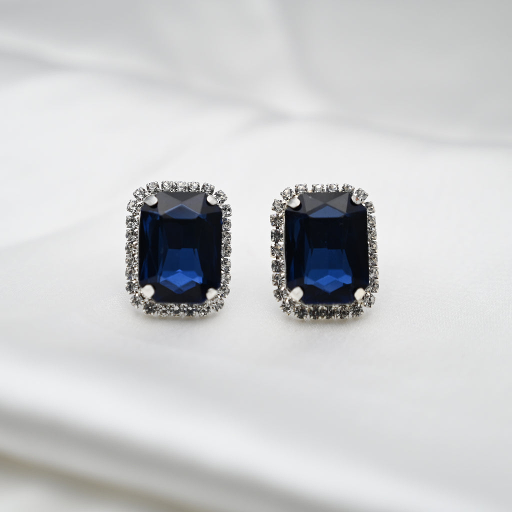 Deep blue royalty earrings