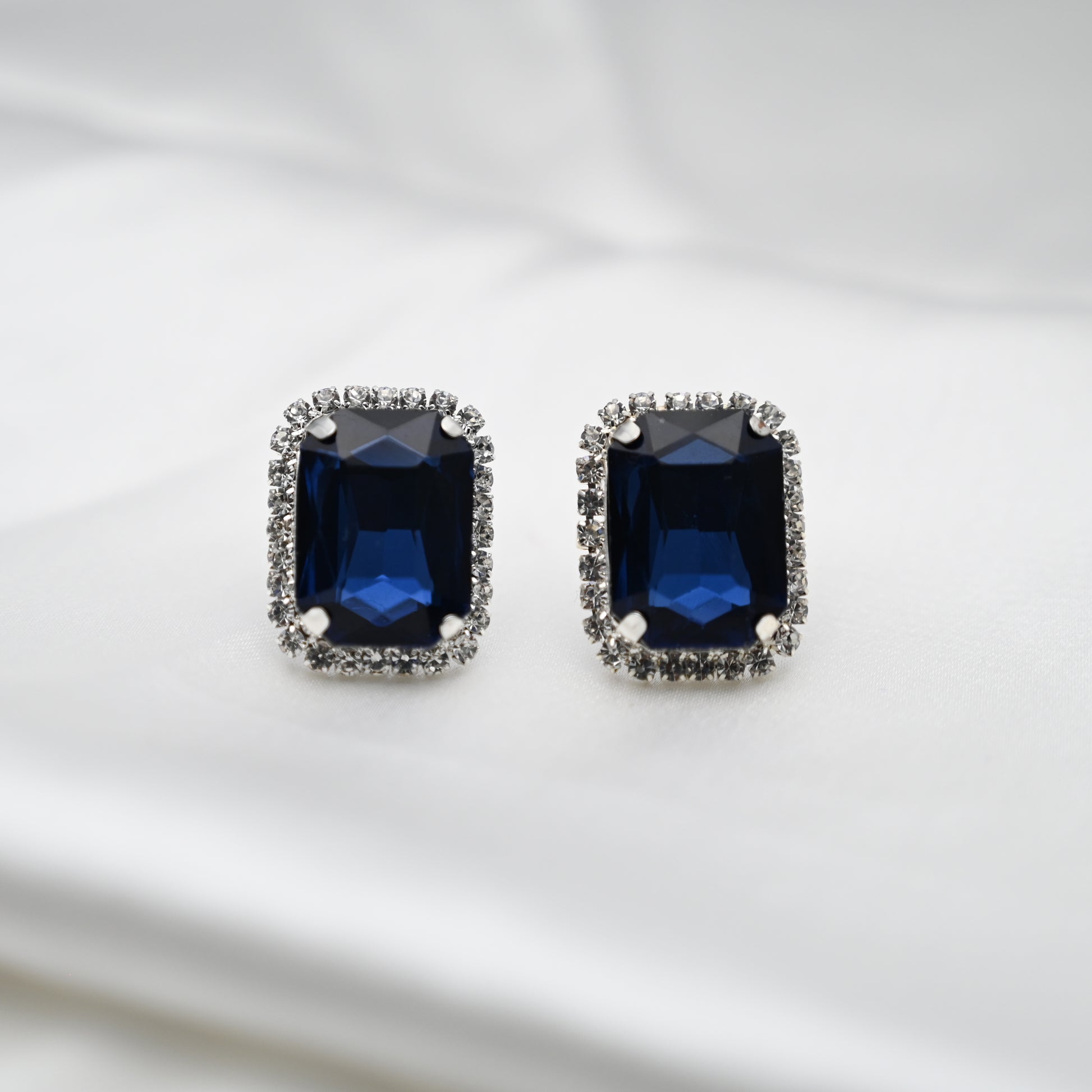 Deep blue royalty earrings
