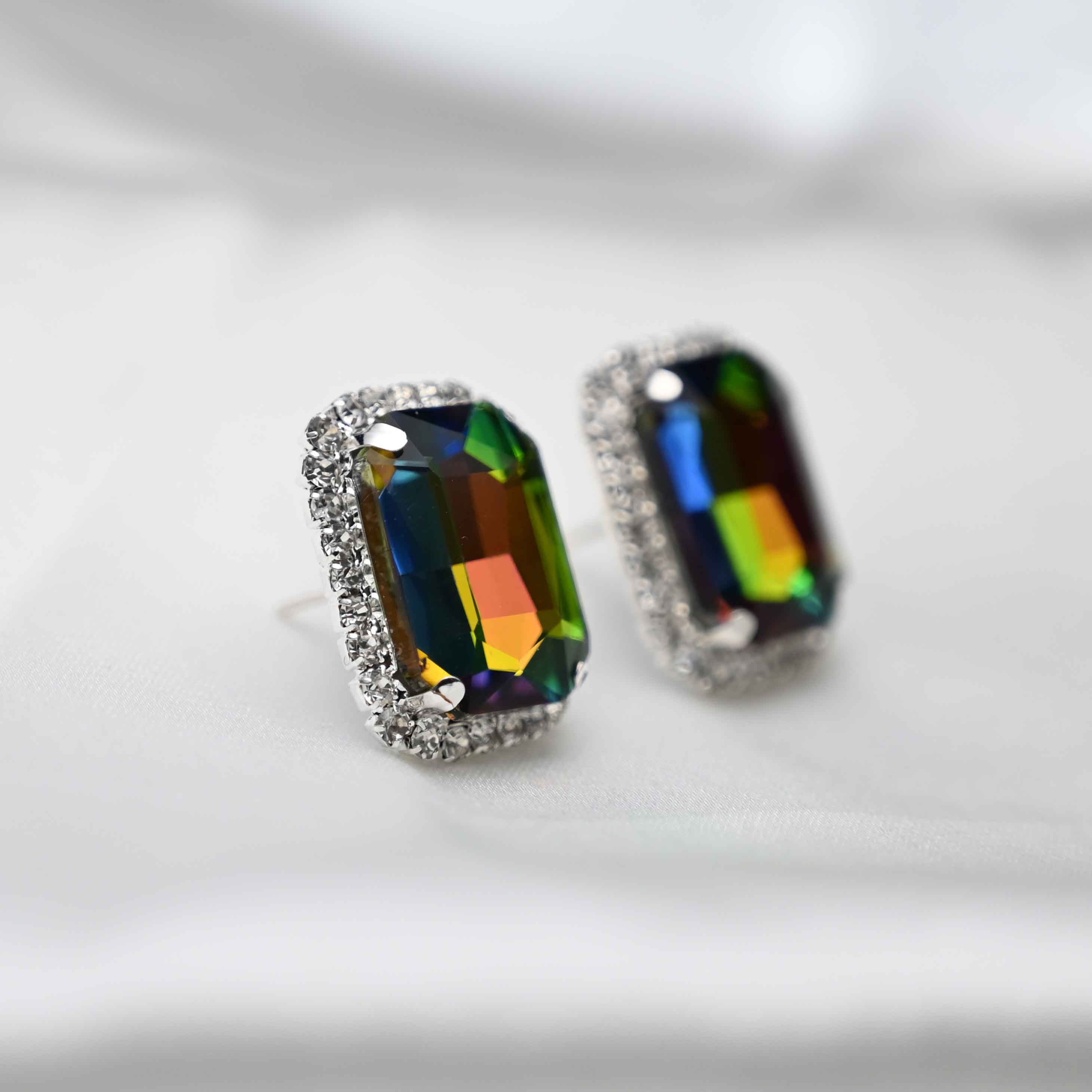 Reflecting royalty earrings