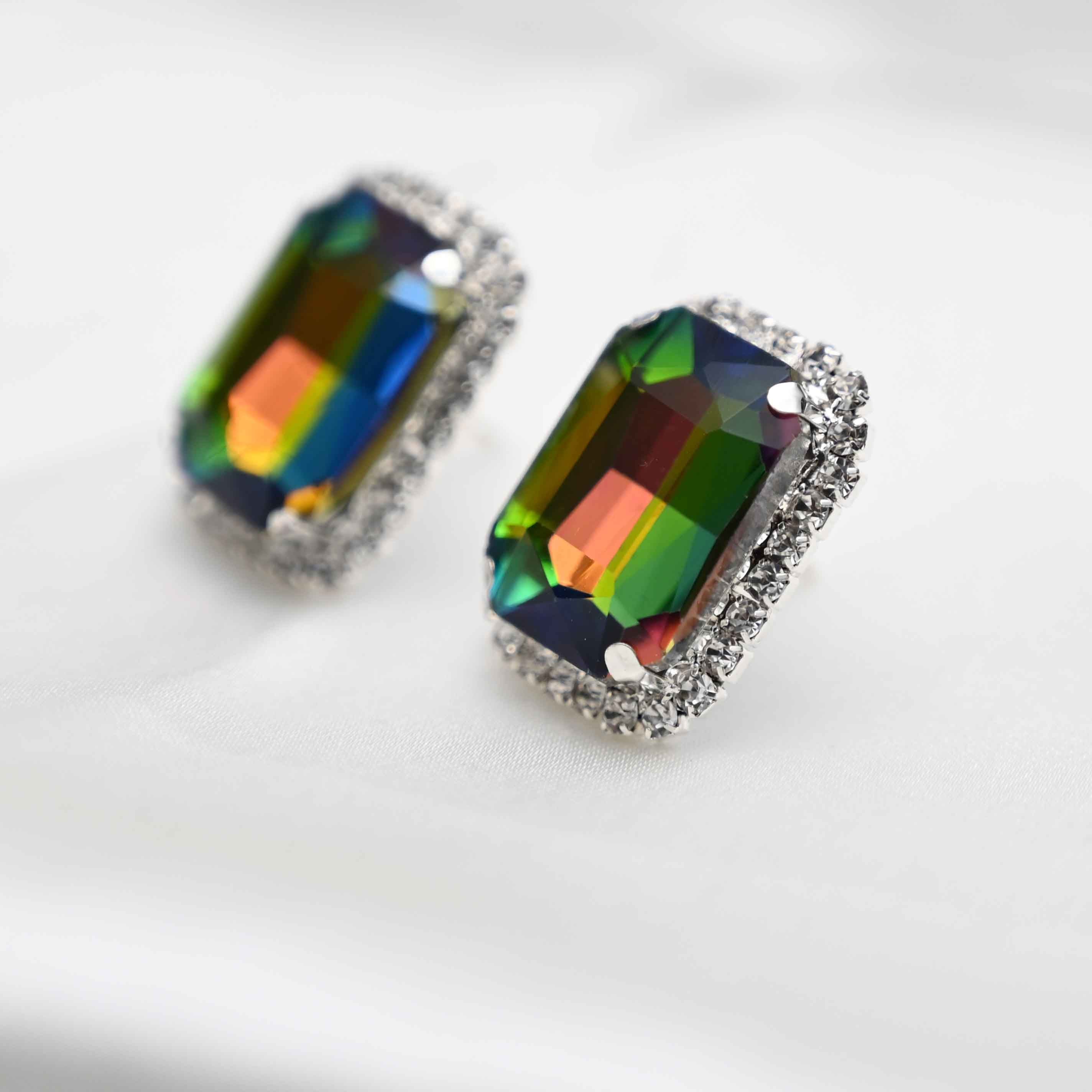 Reflecting royalty earrings