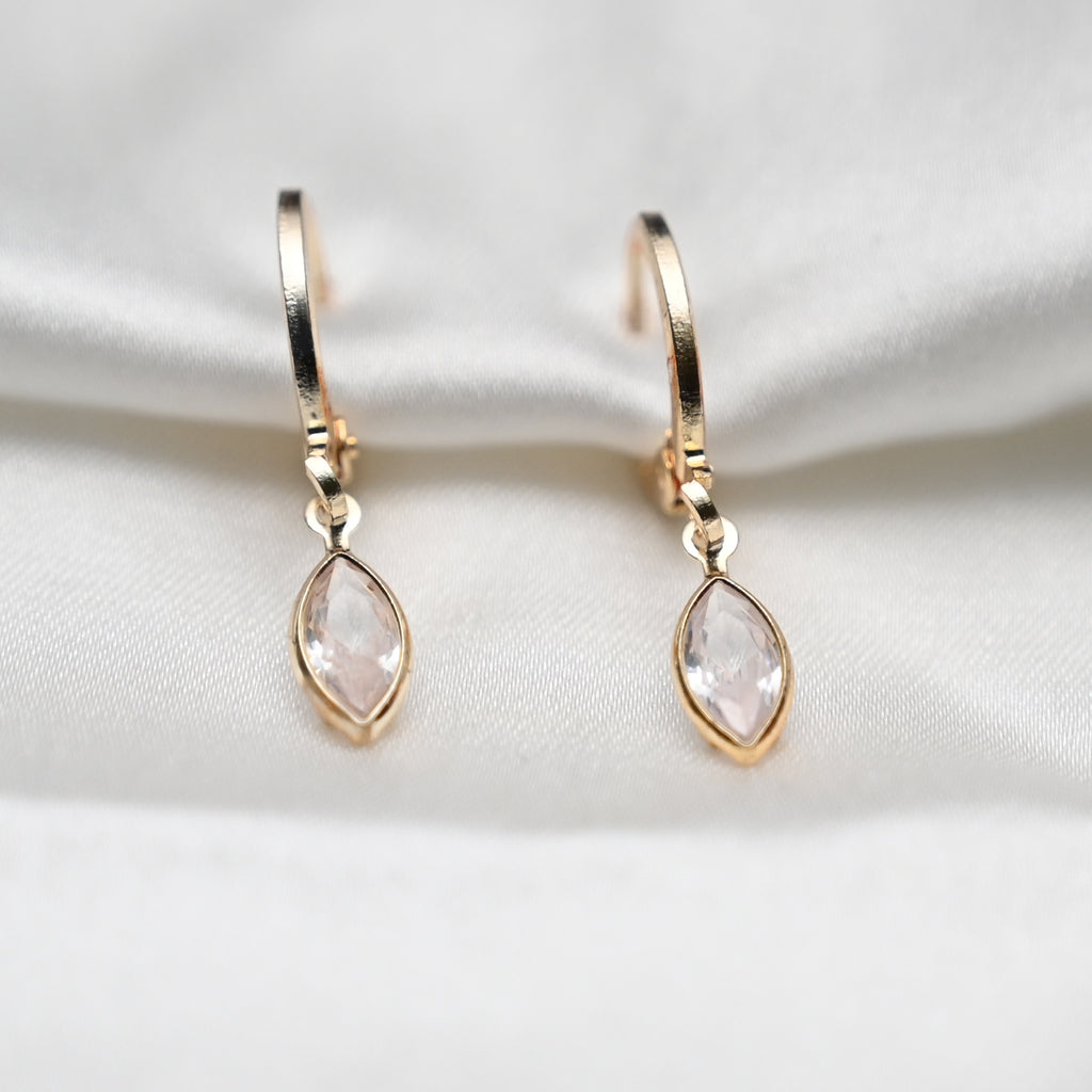 Almond crystal earrings