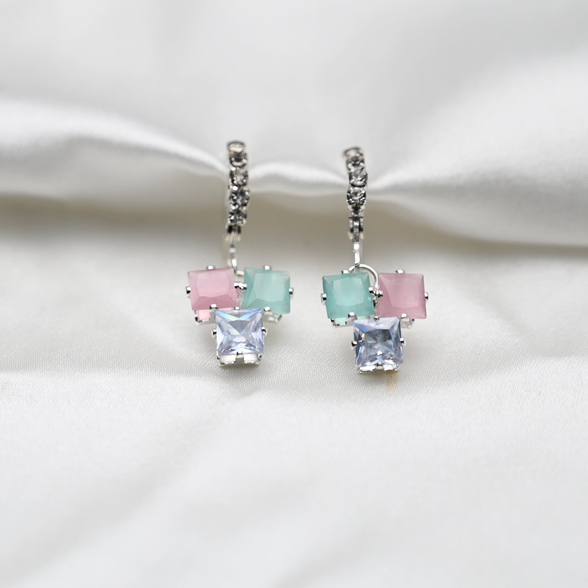 Pastel hangings earrings