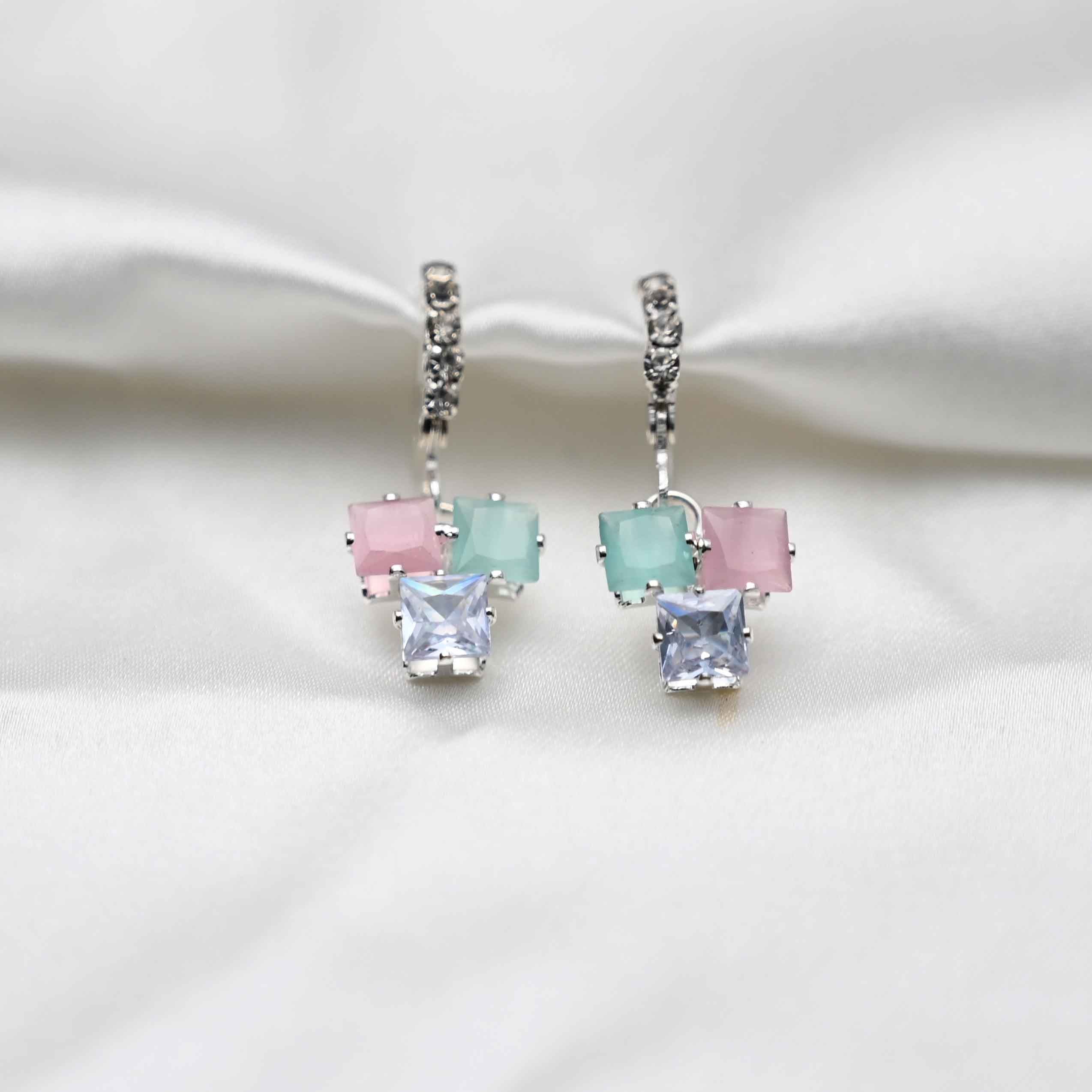 Pastel hangings earrings