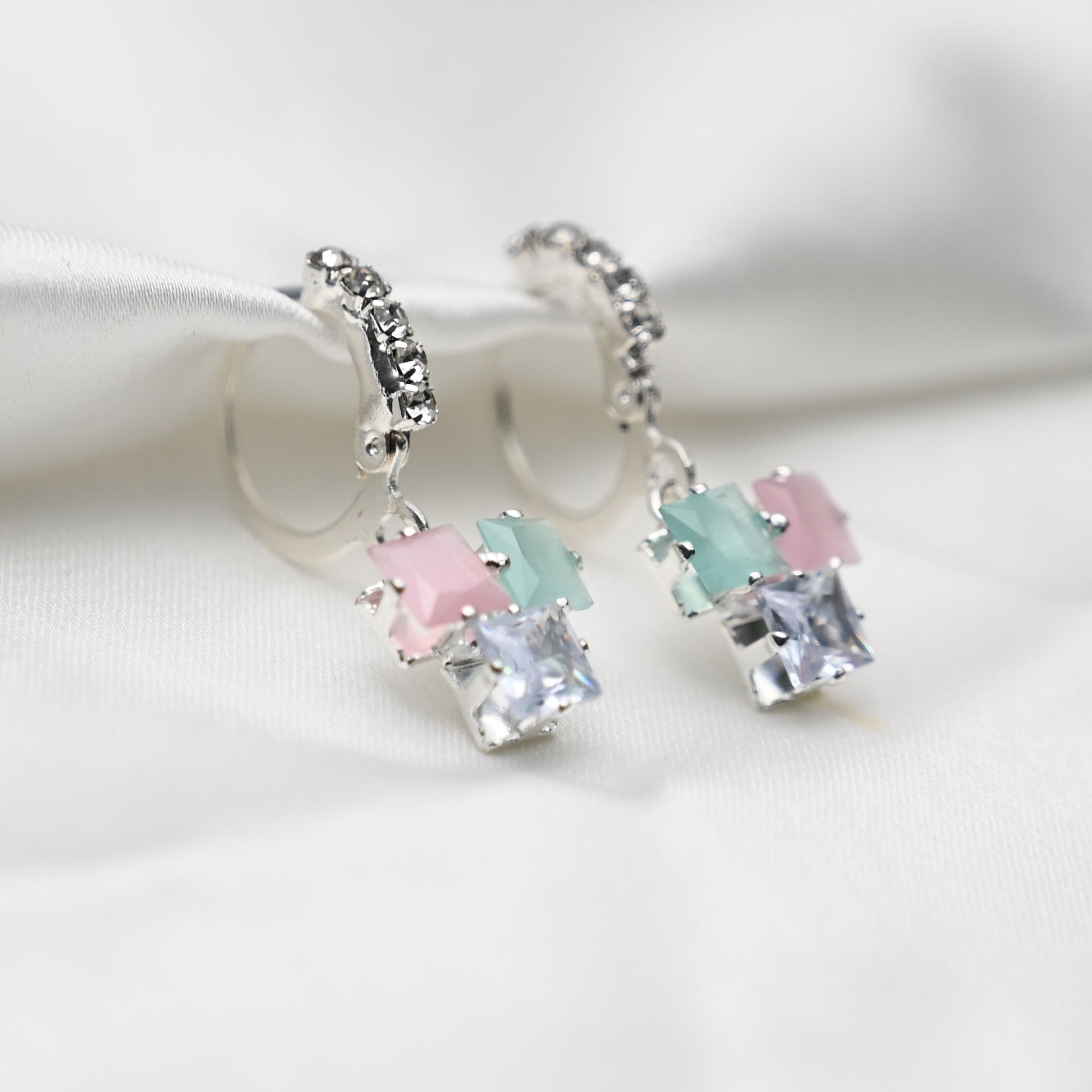 Pastel hangings earrings