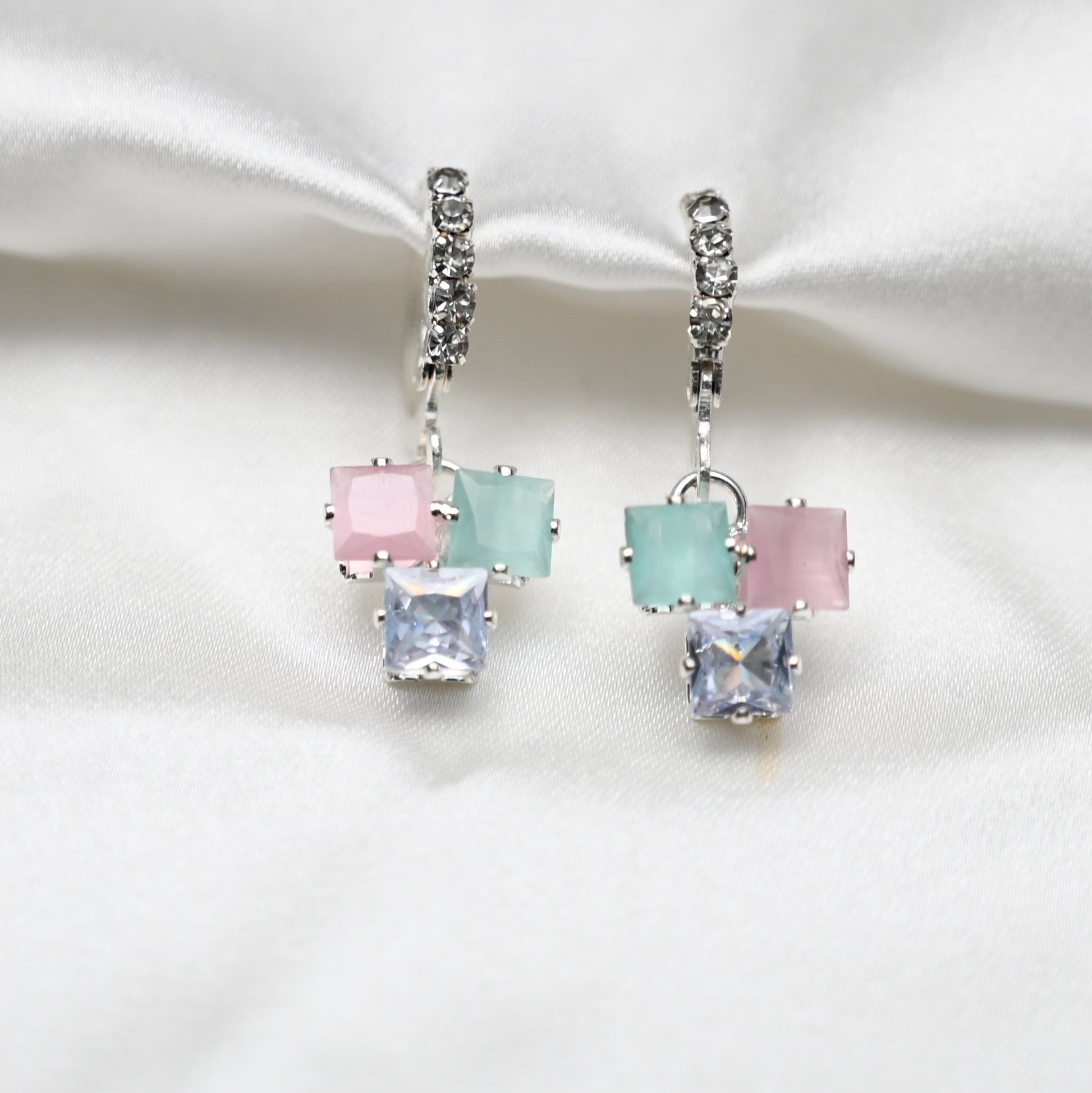 Pastel hangings earrings