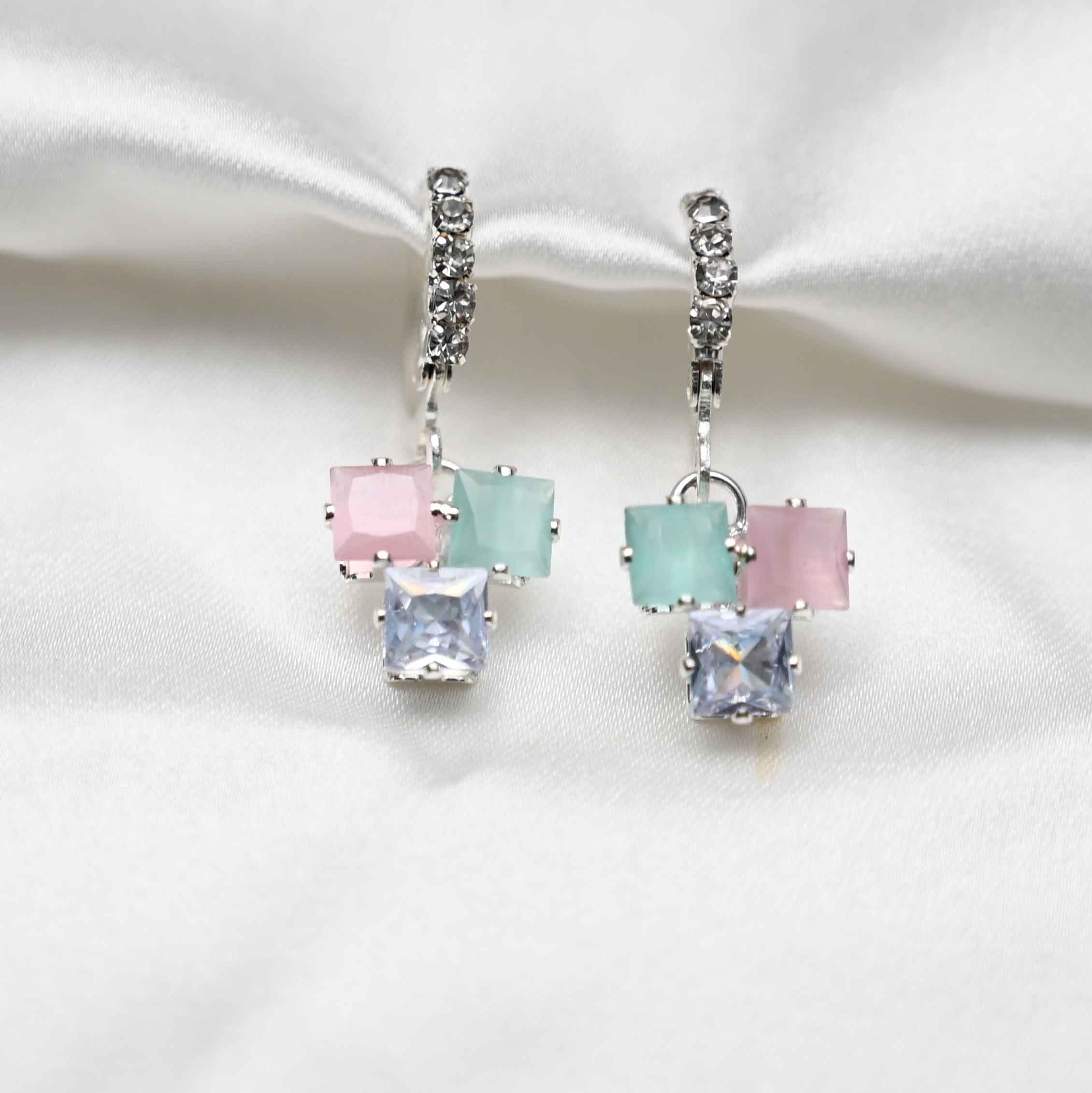 Pastel hangings earrings