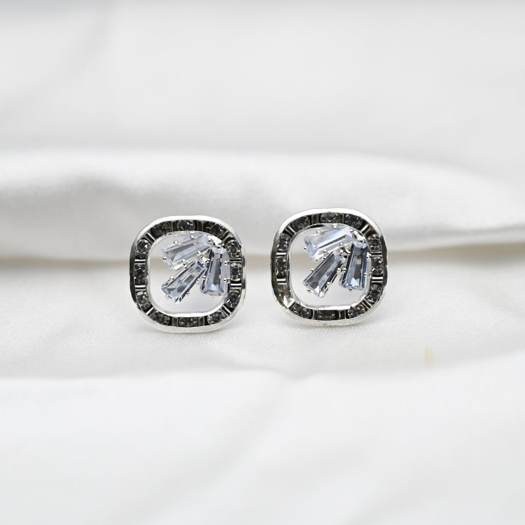 Cubed crystal earrings