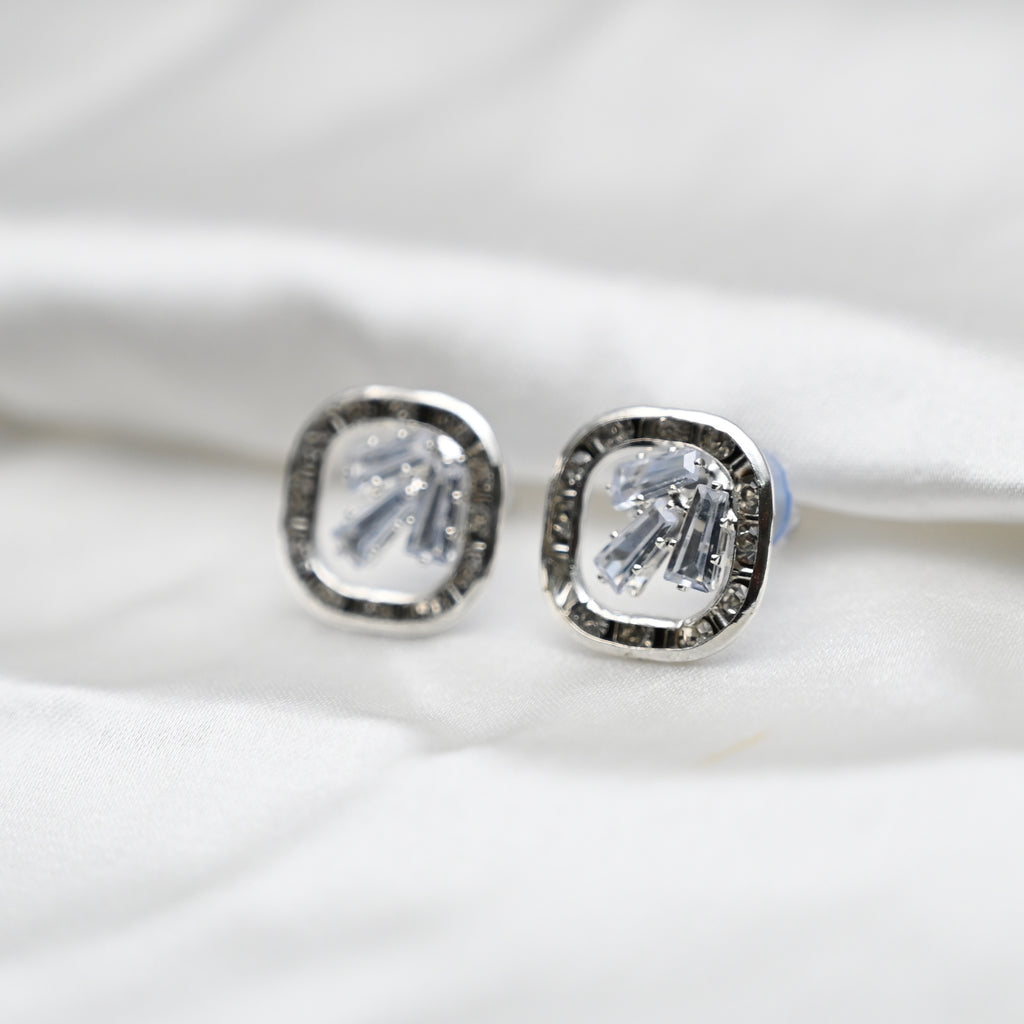 Cubed crystal earrings