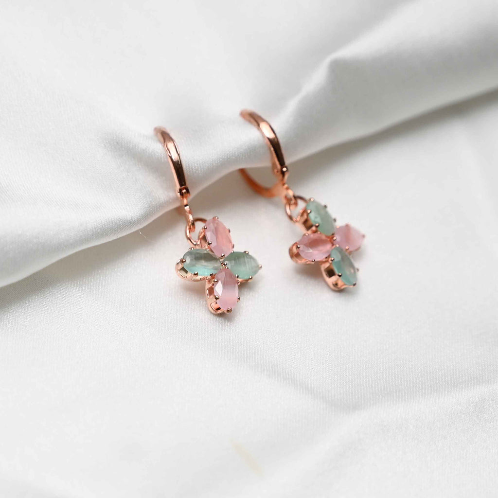 Rosegold leaf earrings