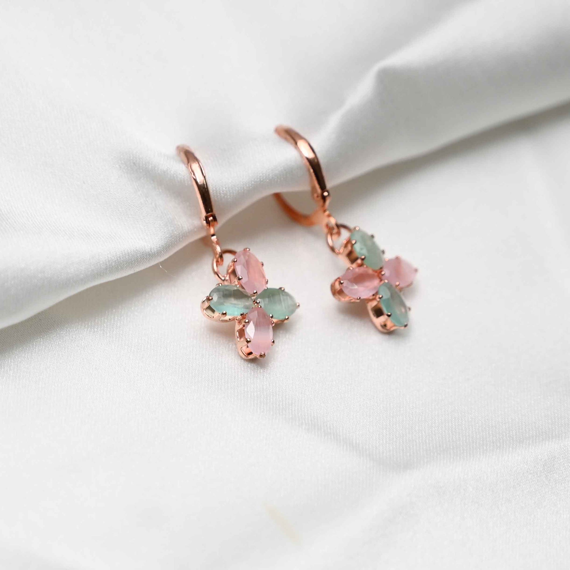 Rosegold leaf earrings