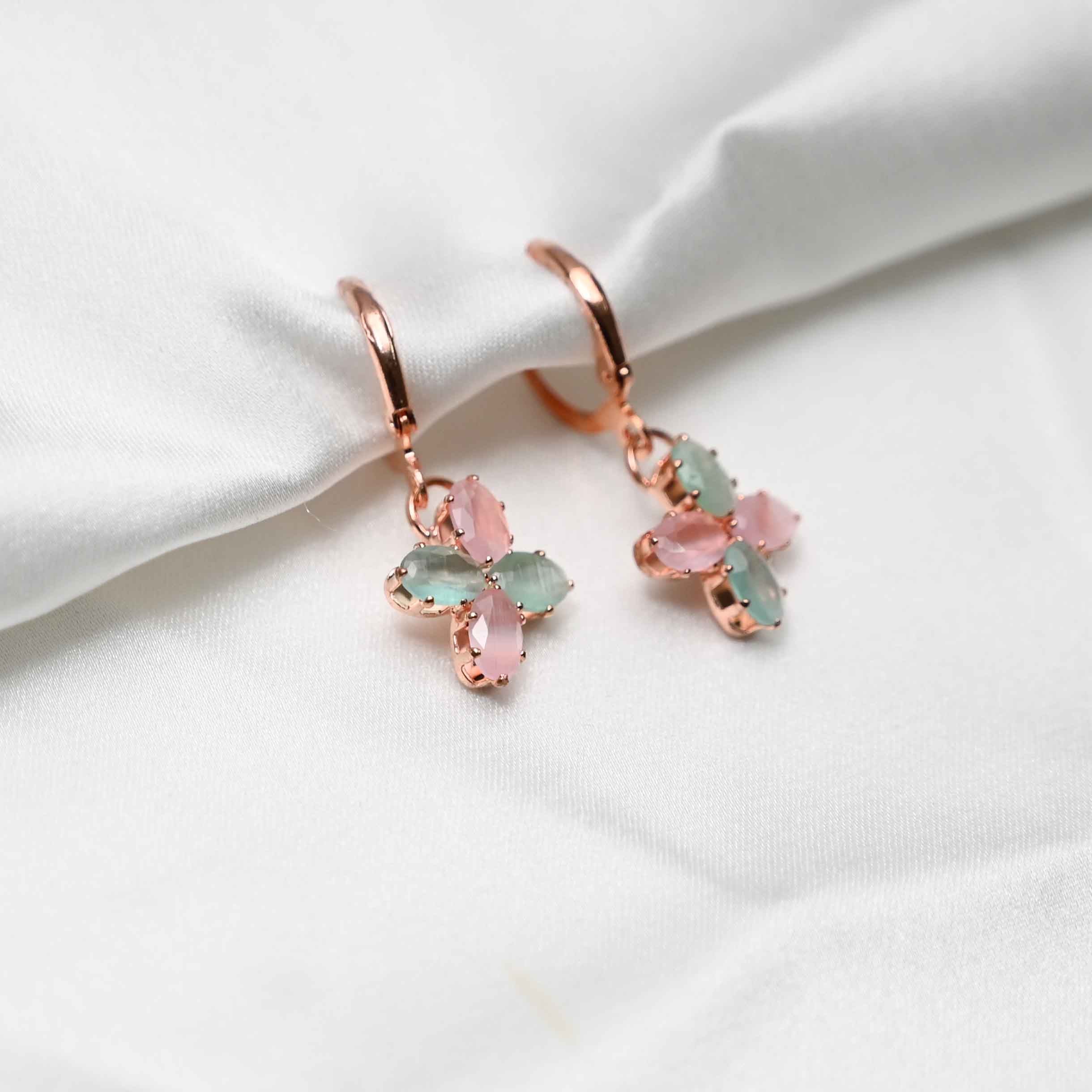 Rosegold leaf earrings